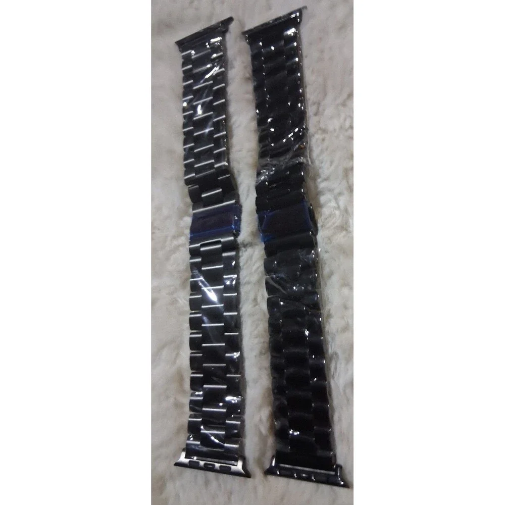Wolait Watch Band Metal Strap stainless steel black and jet black new